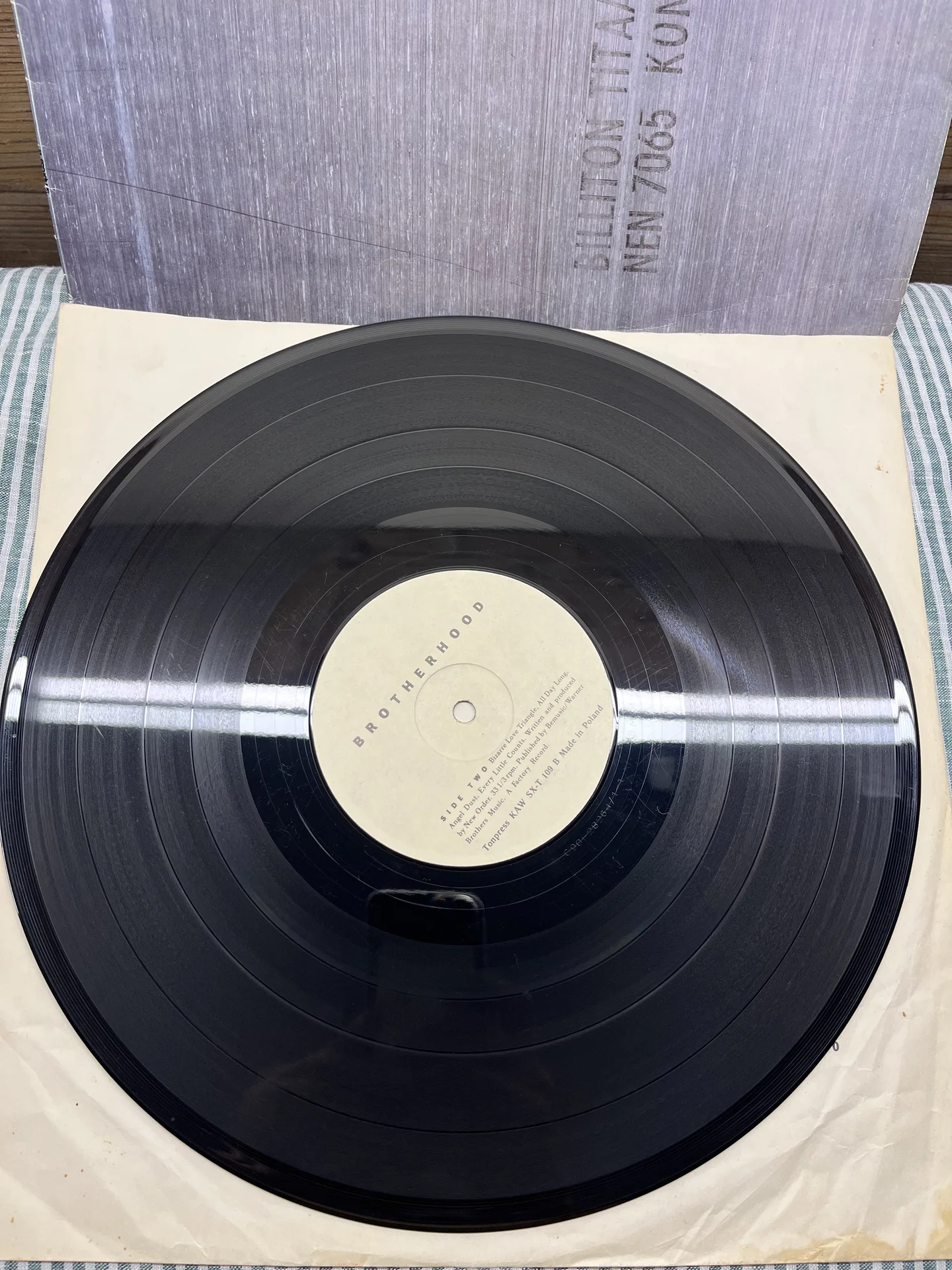 New Order Brotherhood 1986. LP Tonpres - миниатюра 6