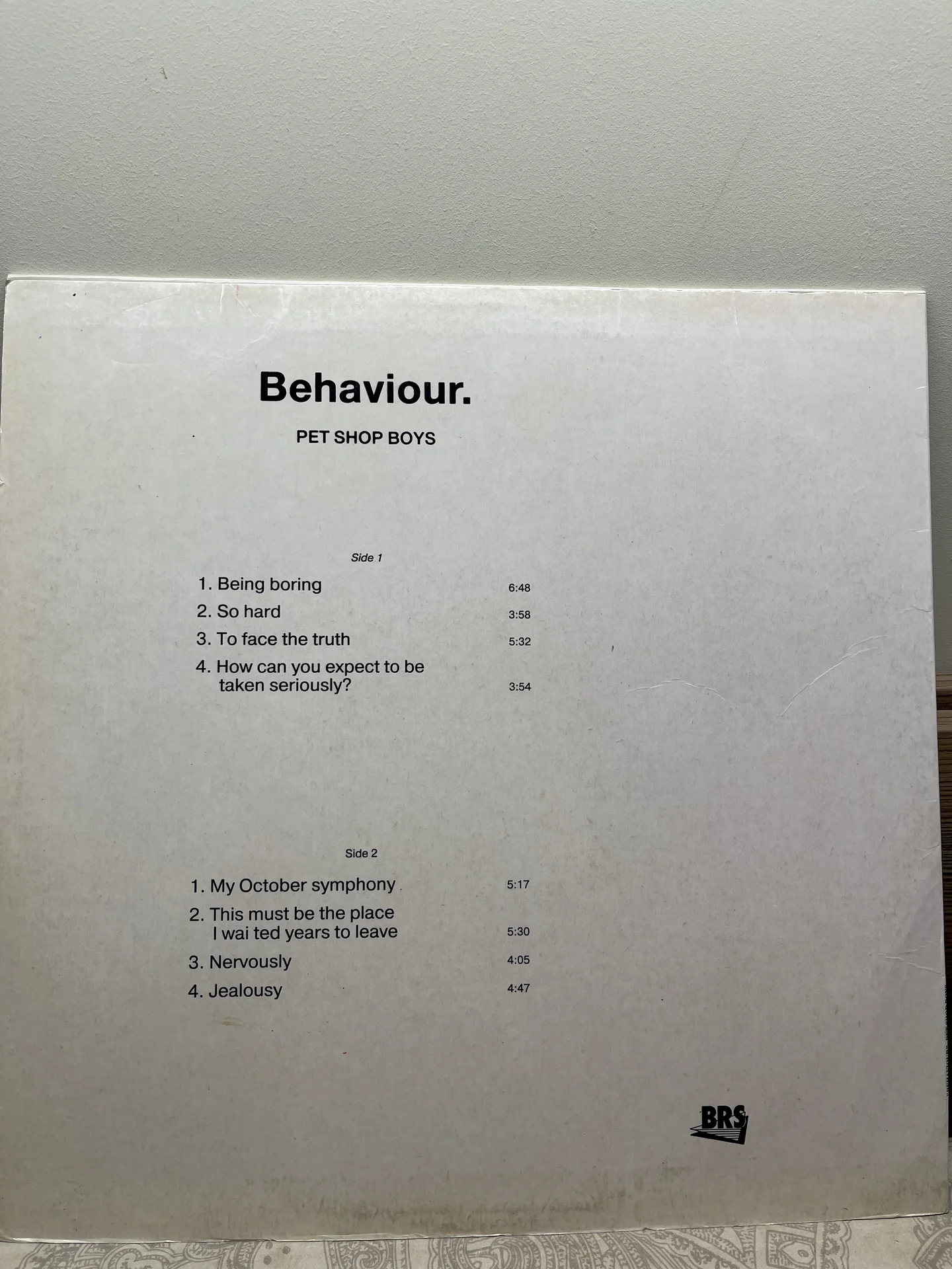 Pet shop boys Behaviour LP (BRS) - миниатюра 2