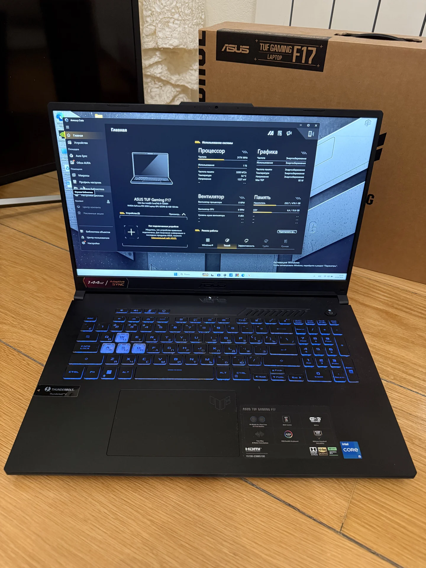 Игровой ноутбук Asus Tuf Gaming F17 - миниатюра 6