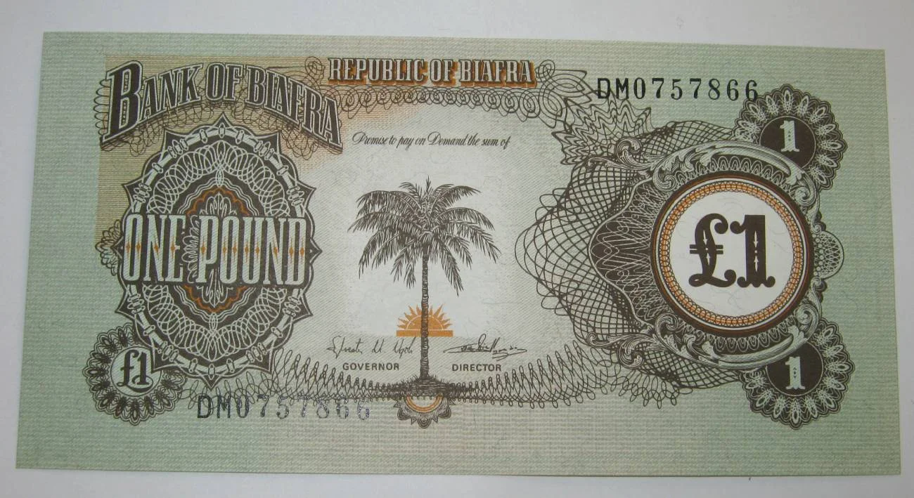 Республика Биафра 1 фунт UNC/пресс - миниатюра 2