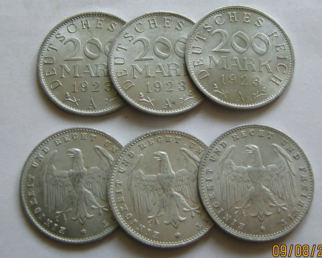 Германия Веймар 200 марок 1923г A UNC - изображение 1