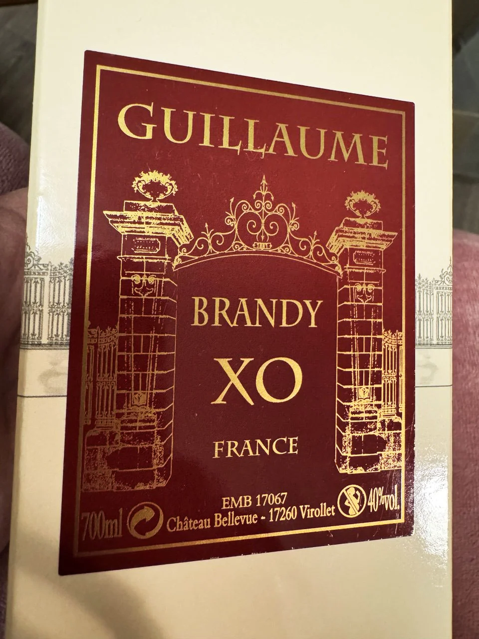 Бренди Гийом Guillaume XO 2018 года - миниатюра 2