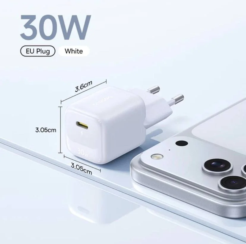 Baseus 30W GaN Быстрое Зарядное Устройство - миниатюра 3