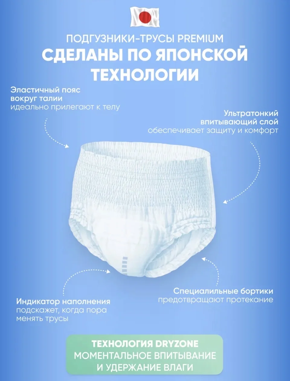 Памперсы - трусы для взрослых ХЛ 170 см - миниатюра 3