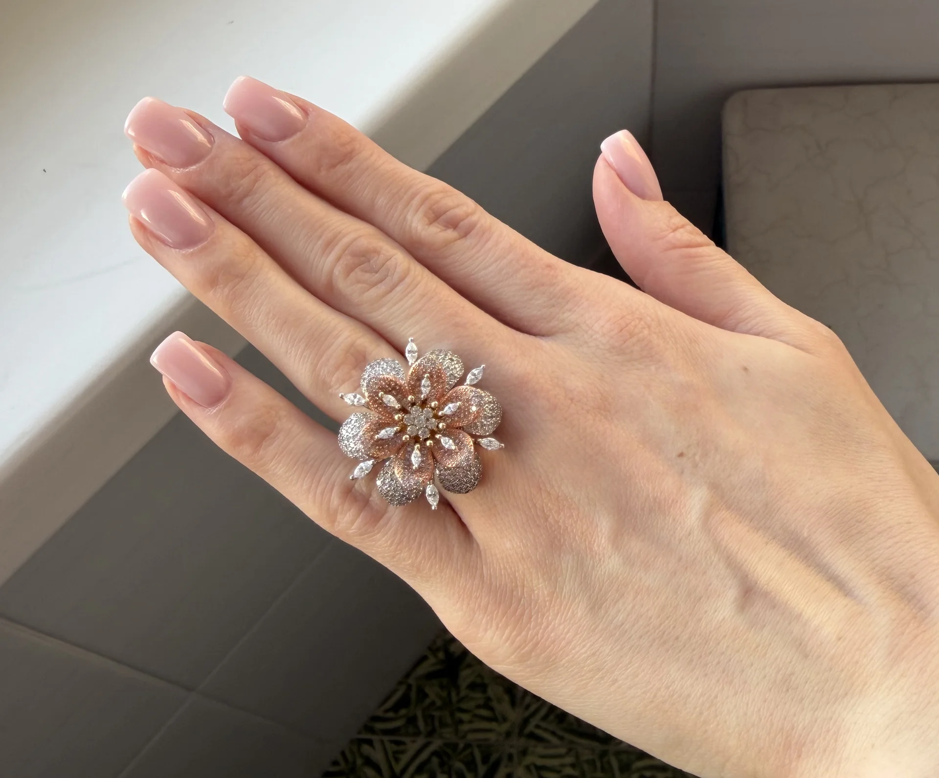 Серебряное кольцо женское новое - миниатюра 4