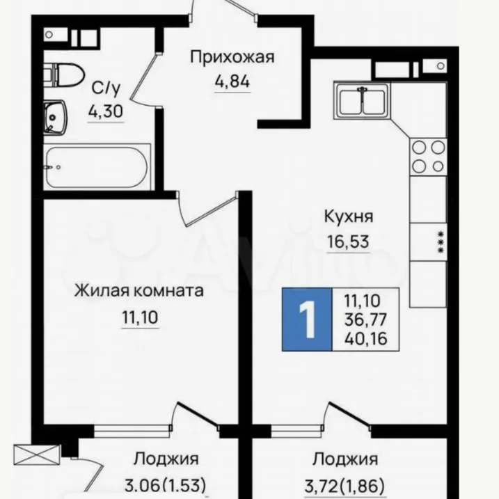 Продам квартику бизнесс класса 40 кв.м. - миниатюра 4