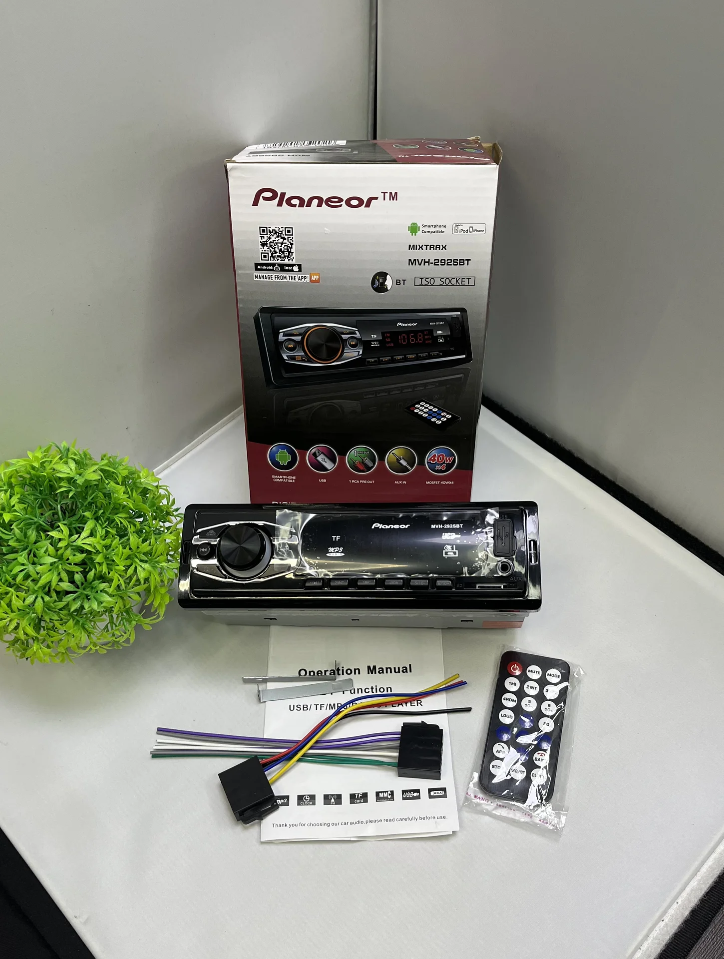 Автомагнитола 1Din Pianeor MVH-292SBT - миниатюра 6