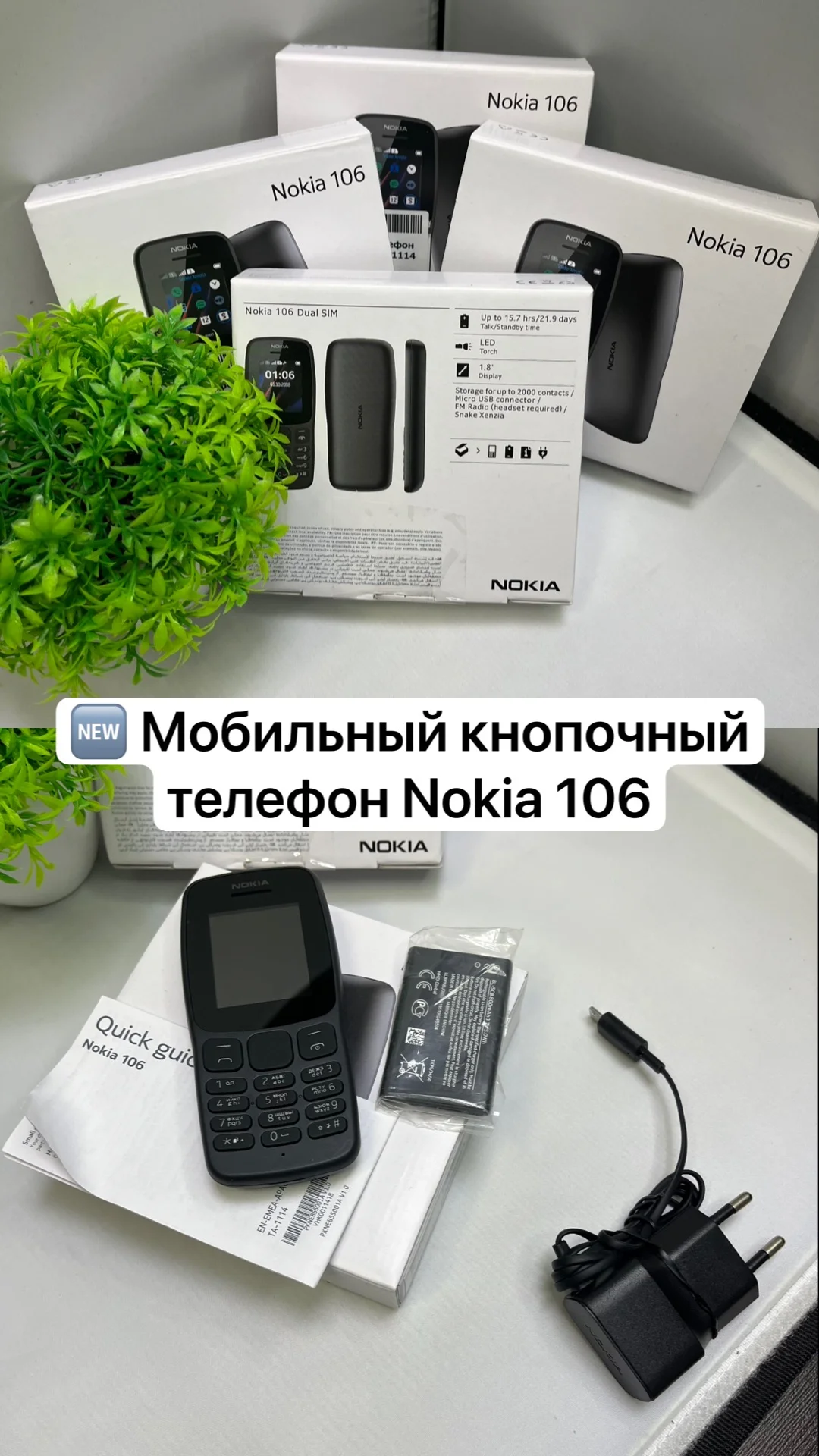 Мобильный кнопочный телефон Nokia 106 - изображение 1