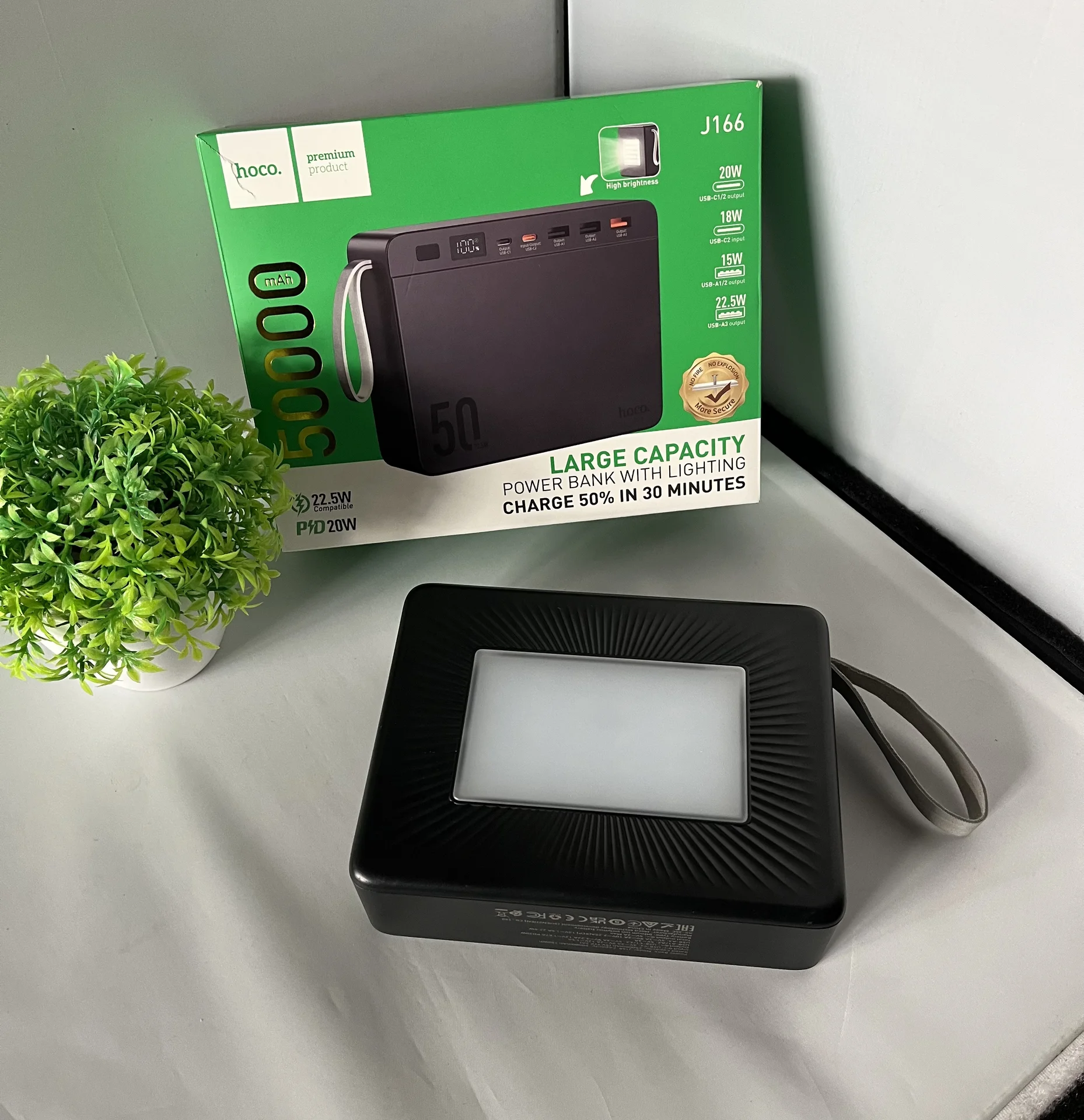 Портативный аккумулятор PowerBank Hoco J166, 50000 - миниатюра 3