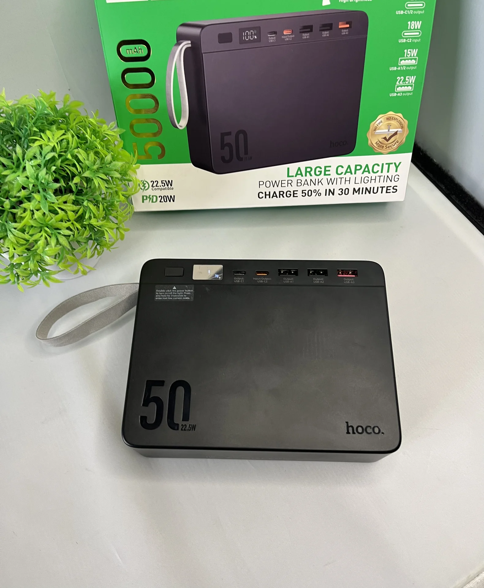Портативный аккумулятор PowerBank Hoco J166, 50000 - миниатюра 5