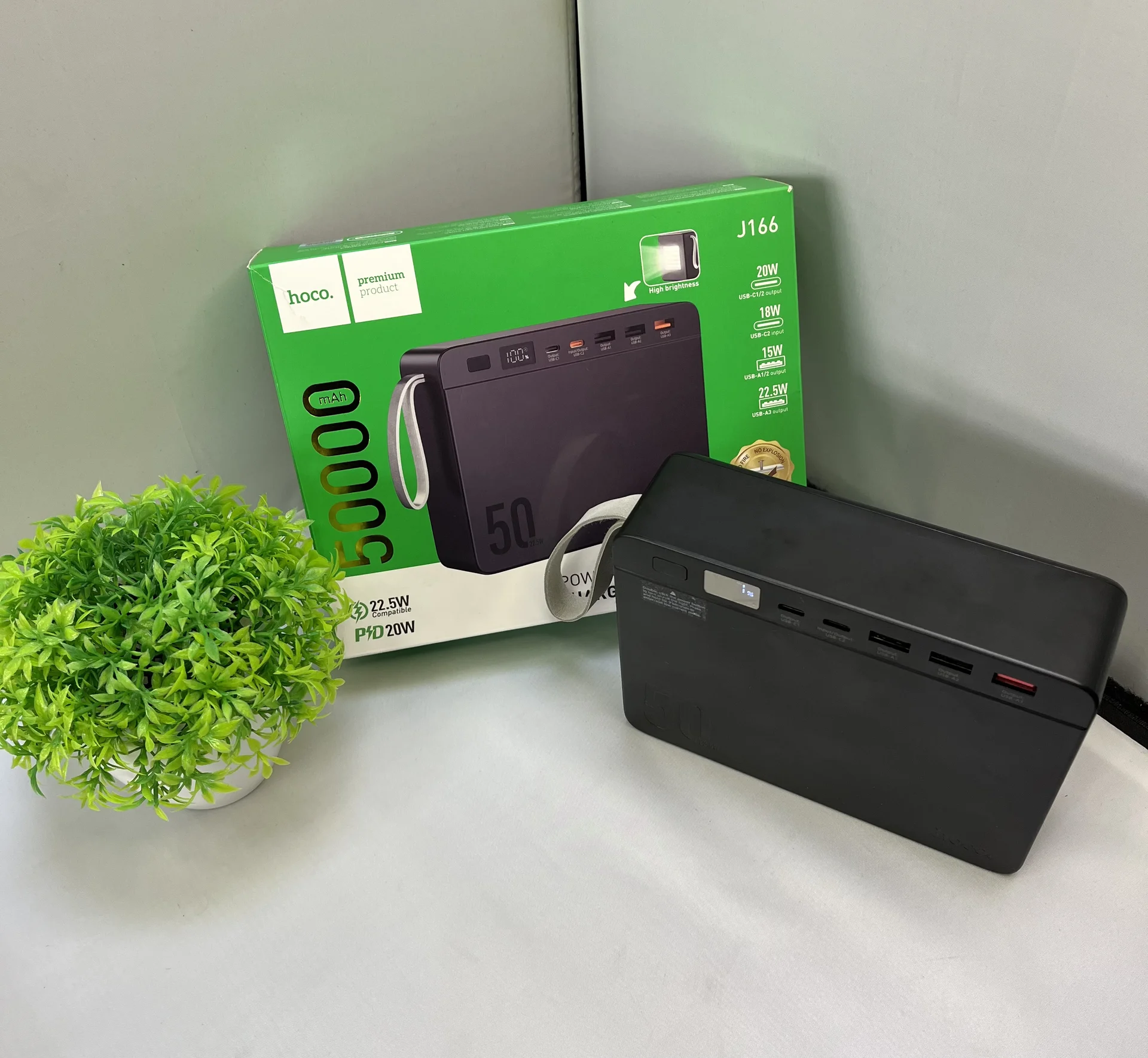 Портативный аккумулятор PowerBank Hoco J166, 50000 - миниатюра 6