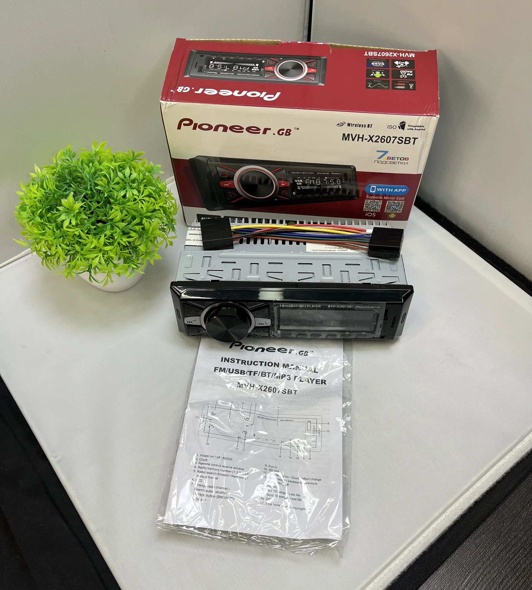 Автомагнитола 1Din Pioneer MVH-X2607SBT - миниатюра 7