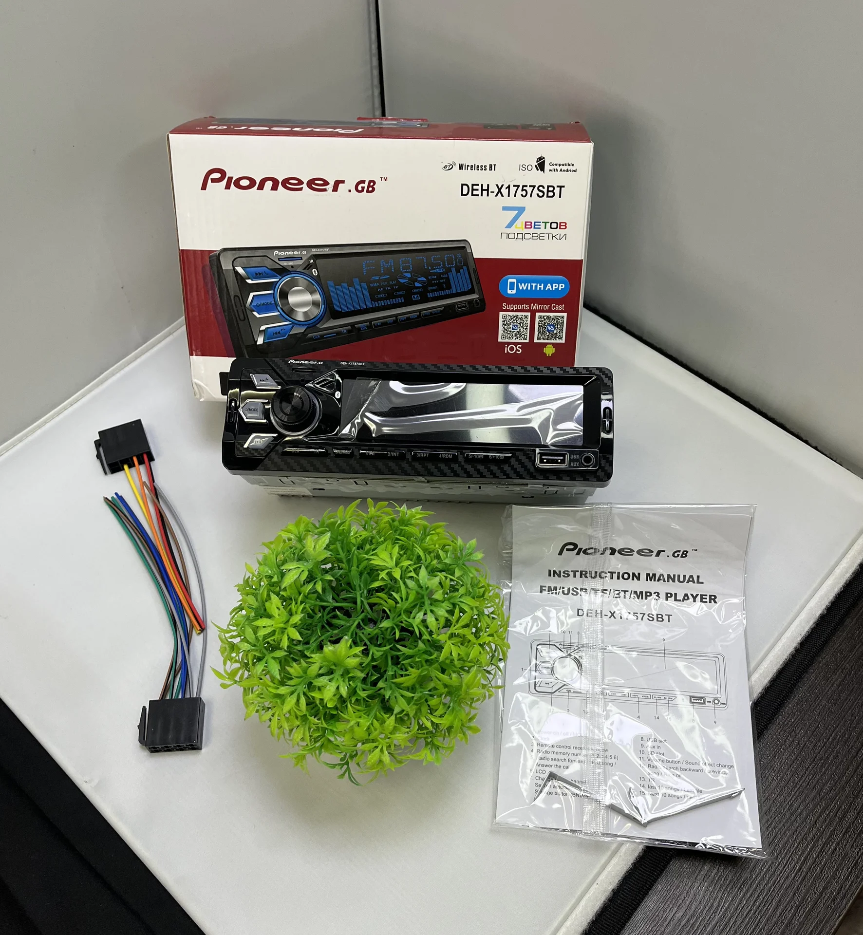 Автомагнитола 1Din Pioneer DEH-1757SBT - миниатюра 6