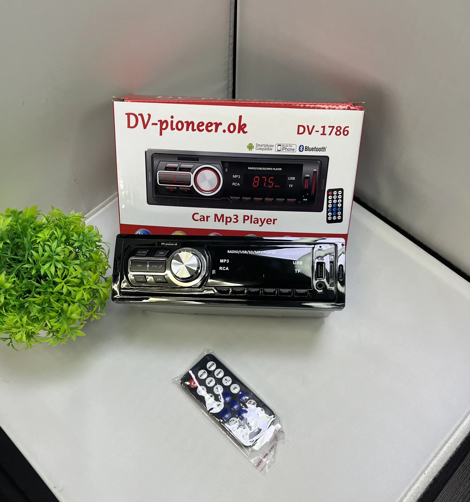 Автомагнитола 1Din DV-Pioneer.ok DV-1786 (пульт) - миниатюра 2