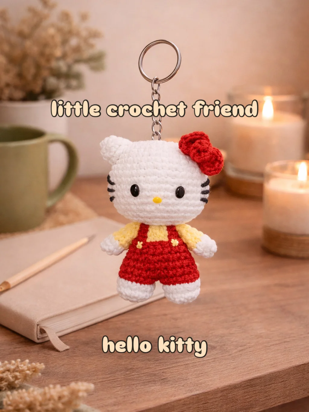 вязанный брелок hello kitty - изображение 1