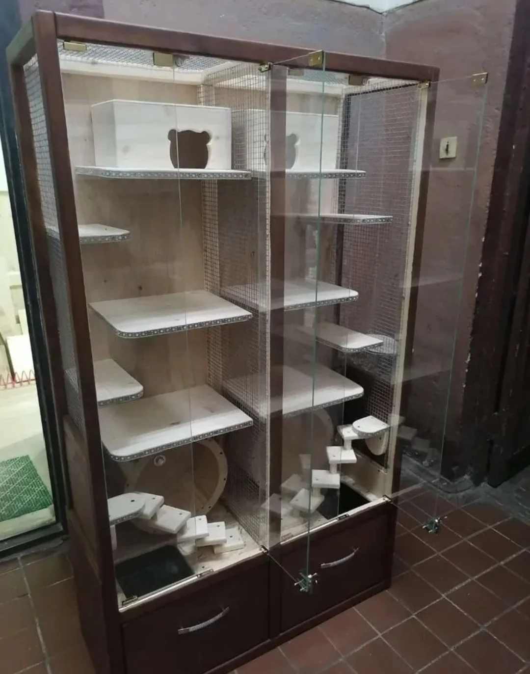 Клетка витрина для шиншиллы, дегу, хорьков, белок - миниатюра 11