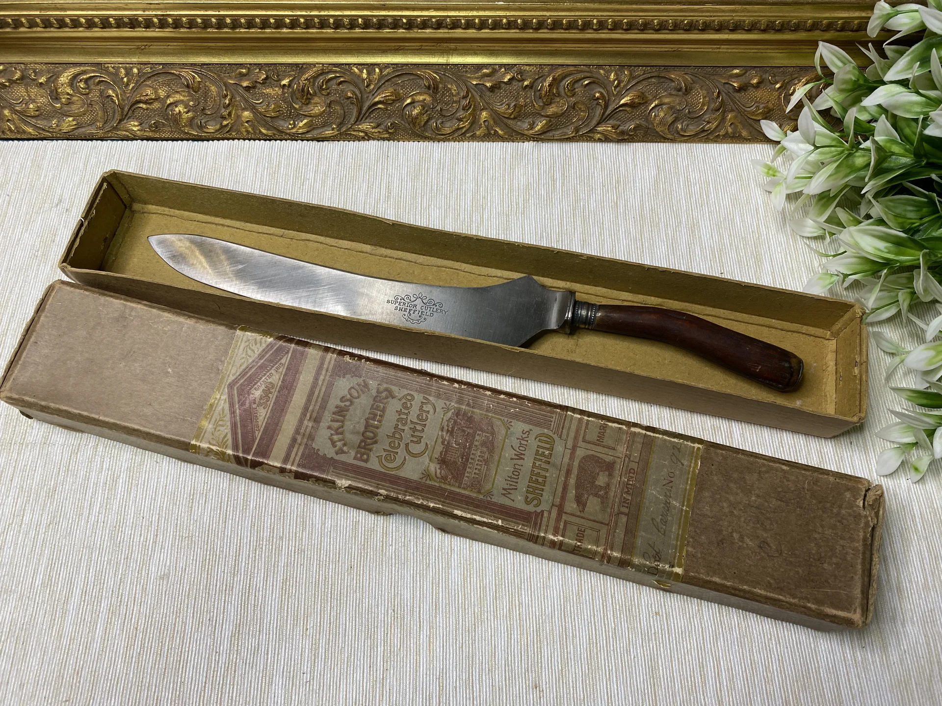Редкий антикварный нож Atkinson Brothers Шеффилд - миниатюра 10