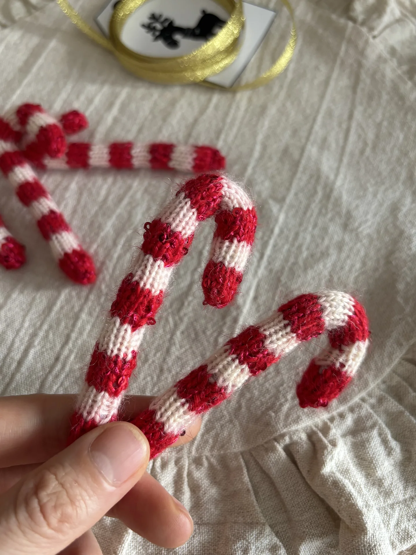 Новогодняя игрушка леденец ручная работа - миниатюра 2