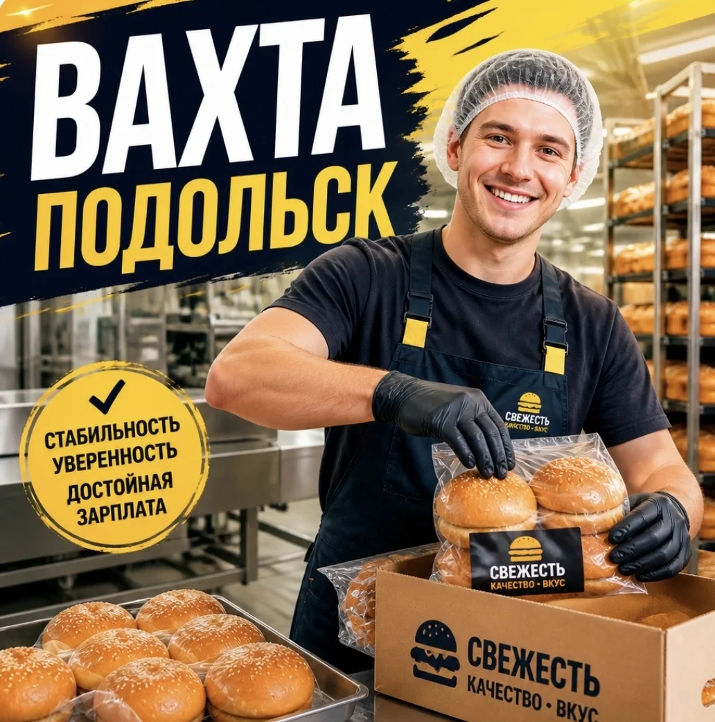 Упаковщик булочек вахта с проживанием Подольск - изображение 1