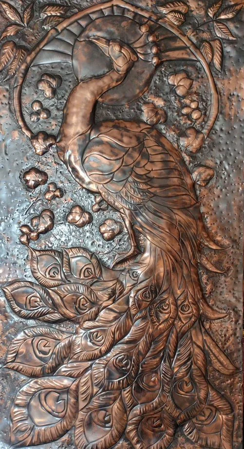 Чеканка. "Жар-Птица". 110 х60 Медь . Панно.Дорого - изображение 1