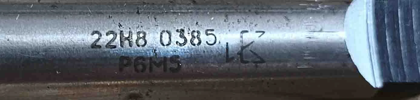 Развертка машинная 22Н8, к/х, Р6М5, 200/20 мм, КМ2, 2363-0385, ГОСТ 1672-80, СССР. - миниатюра 2