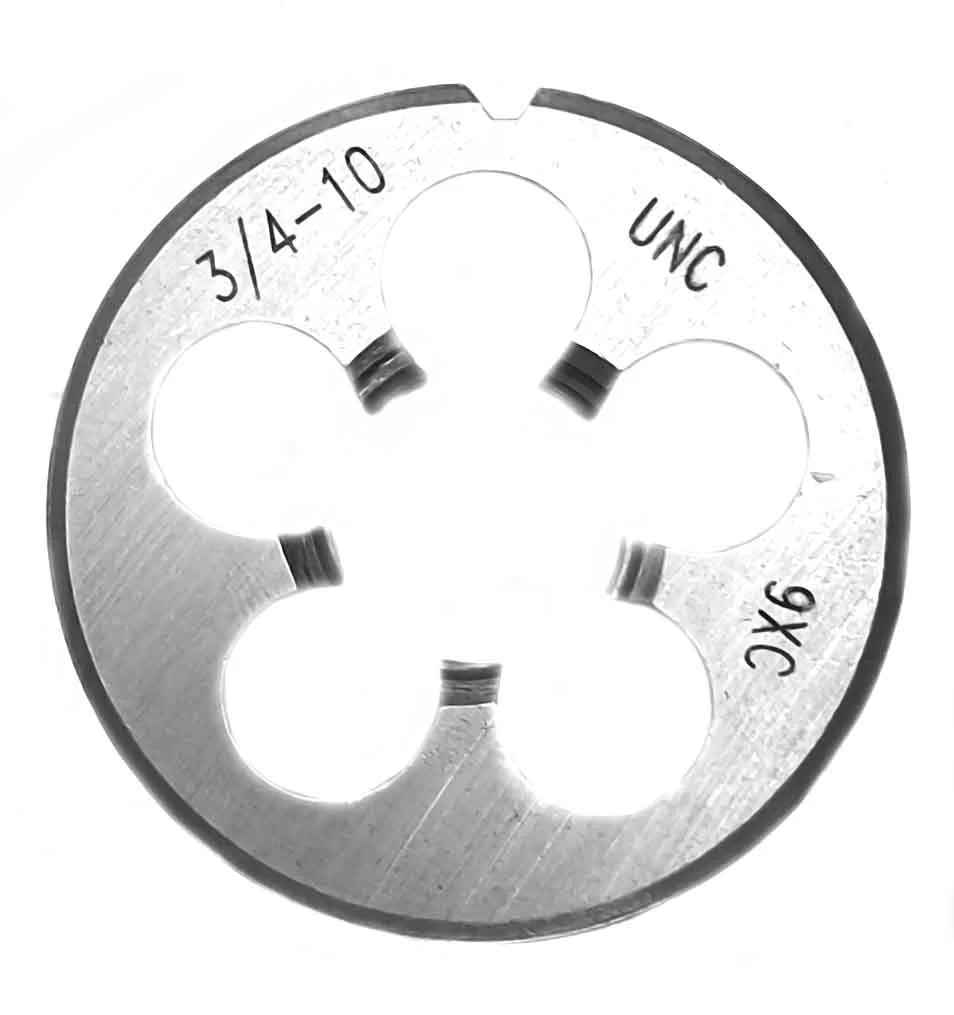 Плашка дюймовая UNC 3/4-10 дюйма, 9ХС, 10 ниток на дюйм, крупный шаг, 45/18 мм, соответствуют DIN 22 - миниатюра 13