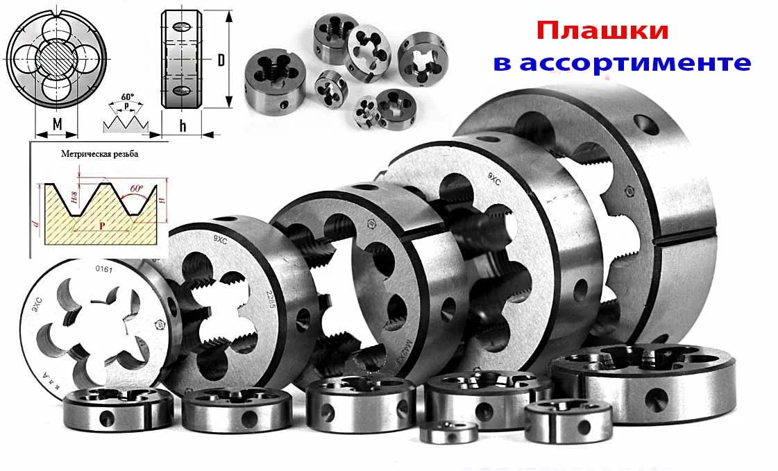 Плашка М26х1,5, 9ХС, мелкий шаг, 55/16 мм, ГОСТ 7740-71. - миниатюра 18