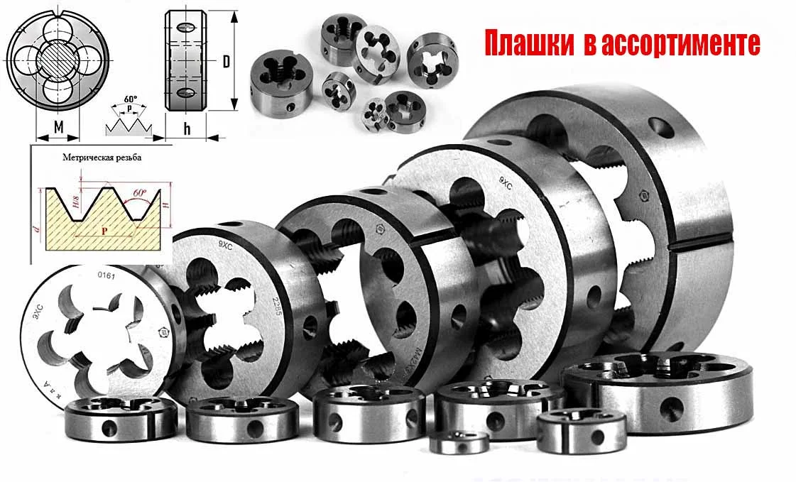 Плашка М24х1,75, 9ХС, мелкий шаг, 55/16 мм, ГОСТ 7740-71. - миниатюра 14