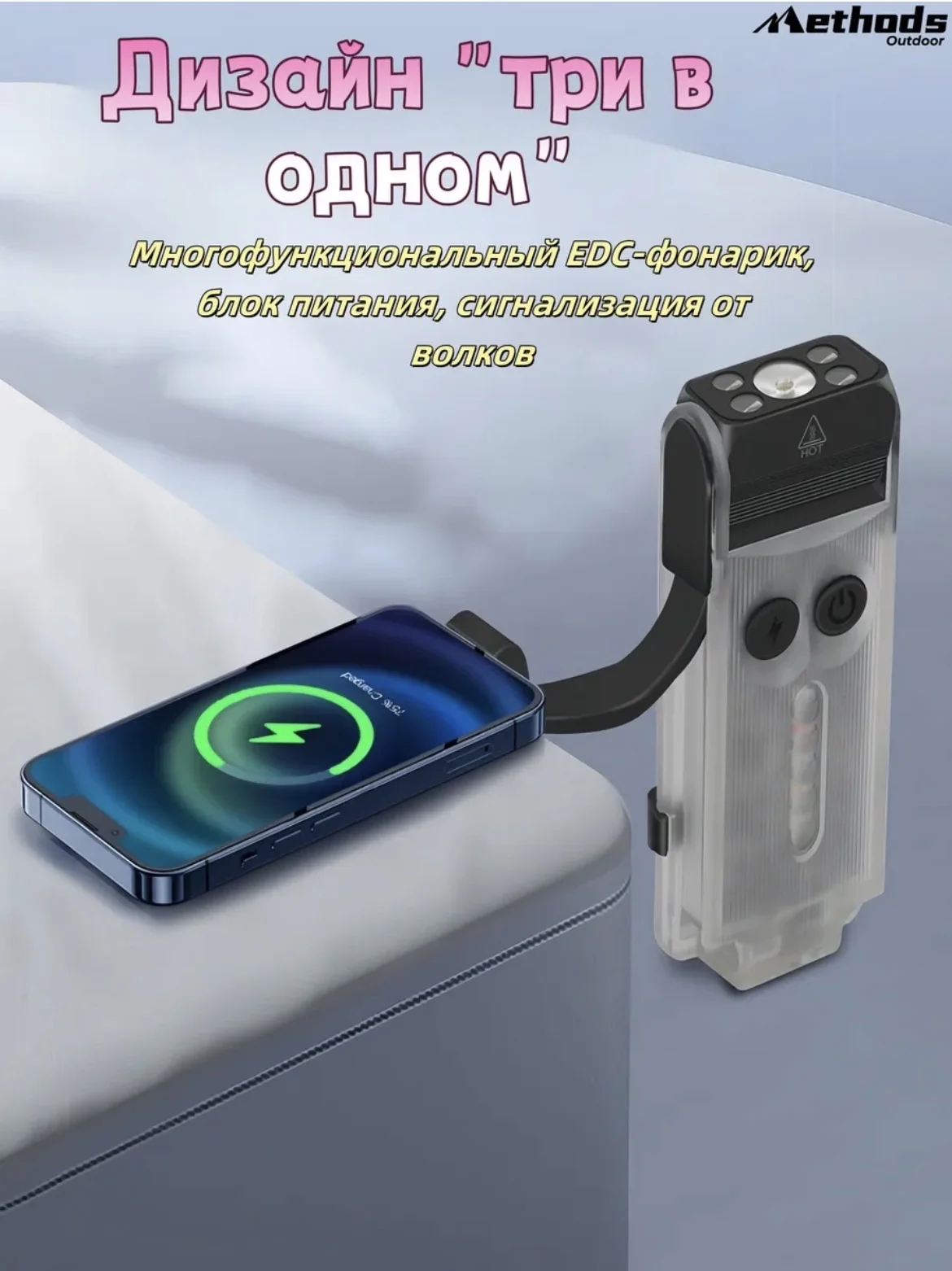 Фонарь карманный 1000 люмин. Новый - миниатюра 5