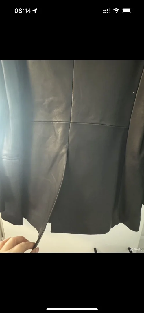 Пиджак 100% кожа черный  massimo dutti - миниатюра 2