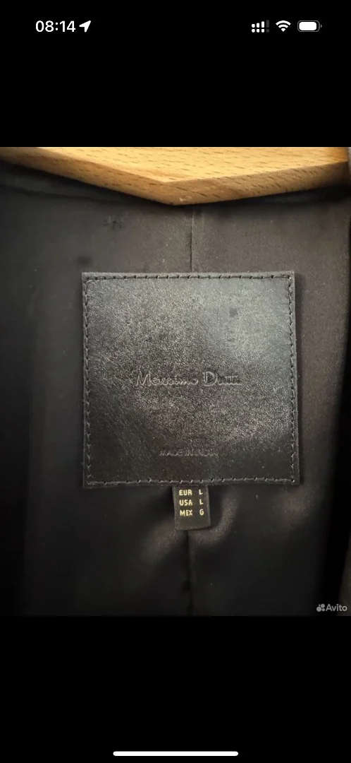 Пиджак 100% кожа черный  massimo dutti - миниатюра 3