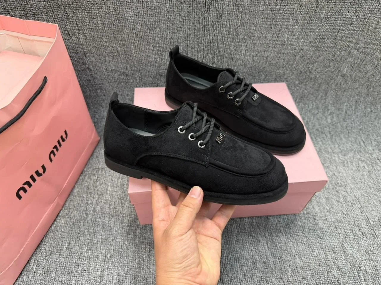 Туфли лоферы miu miu замшевые новые - миниатюра 2