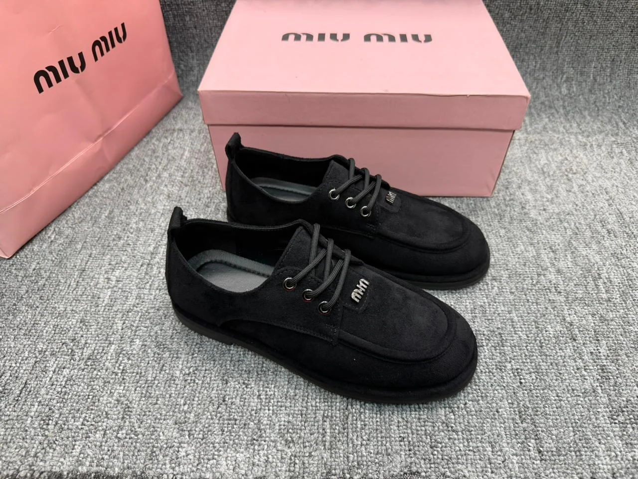 Туфли лоферы miu miu замшевые новые - миниатюра 6