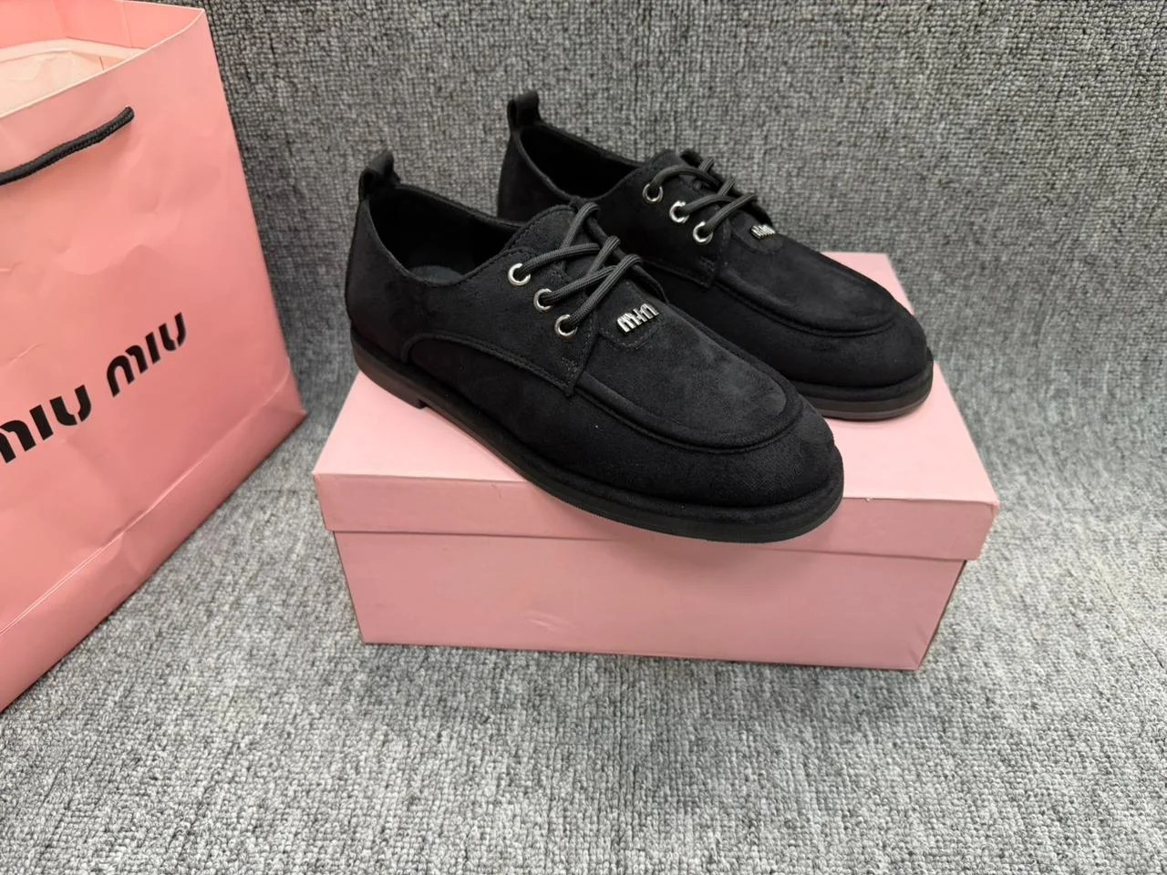 Туфли лоферы miu miu замшевые новые - миниатюра 8