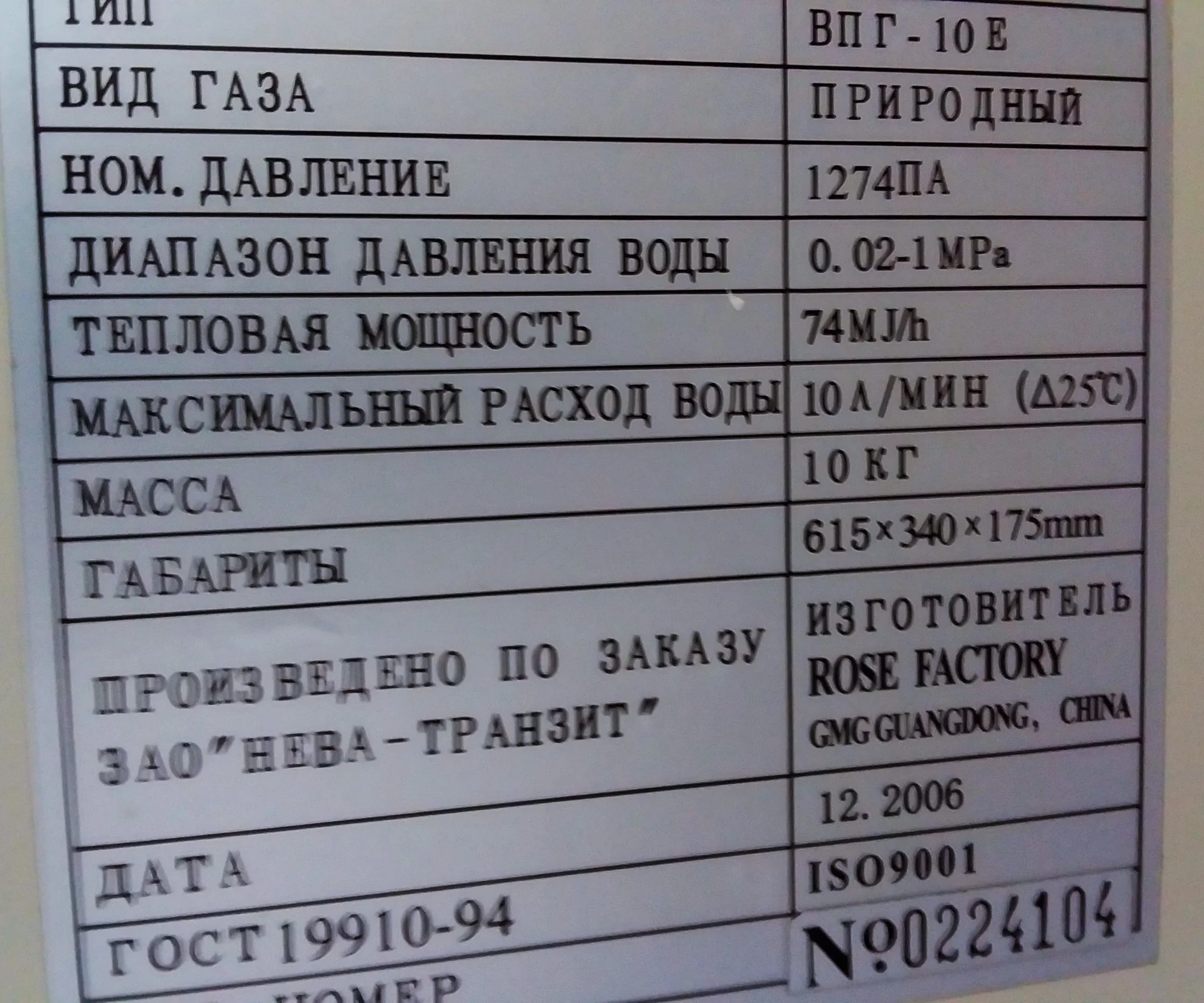 Колонка газовая (водонагреватель) Нева-Транзит,бу, в хорошеи состоянии - миниатюра 3