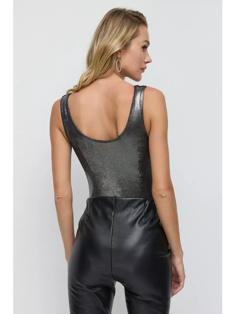 Сияющее боди-майка Metallic Anthracite (Новое с биркой) - миниатюра 2