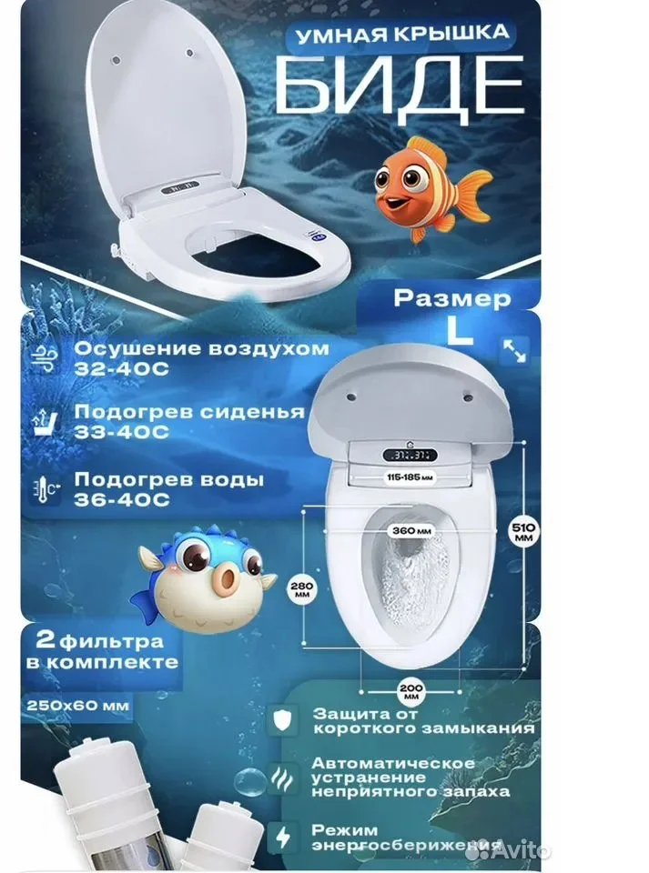 Новая Умная крышка-биде для унитаза T&S home - миниатюра 2