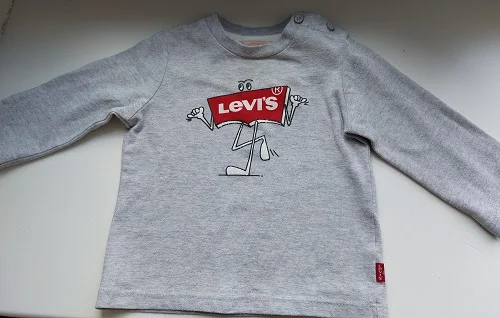 Свитшот детский Levi's , цвет серый , размер 6м. - изображение 1