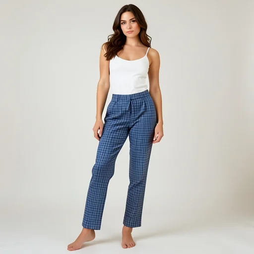 Новые женские брюки в клетку Bershka - миниатюра 2