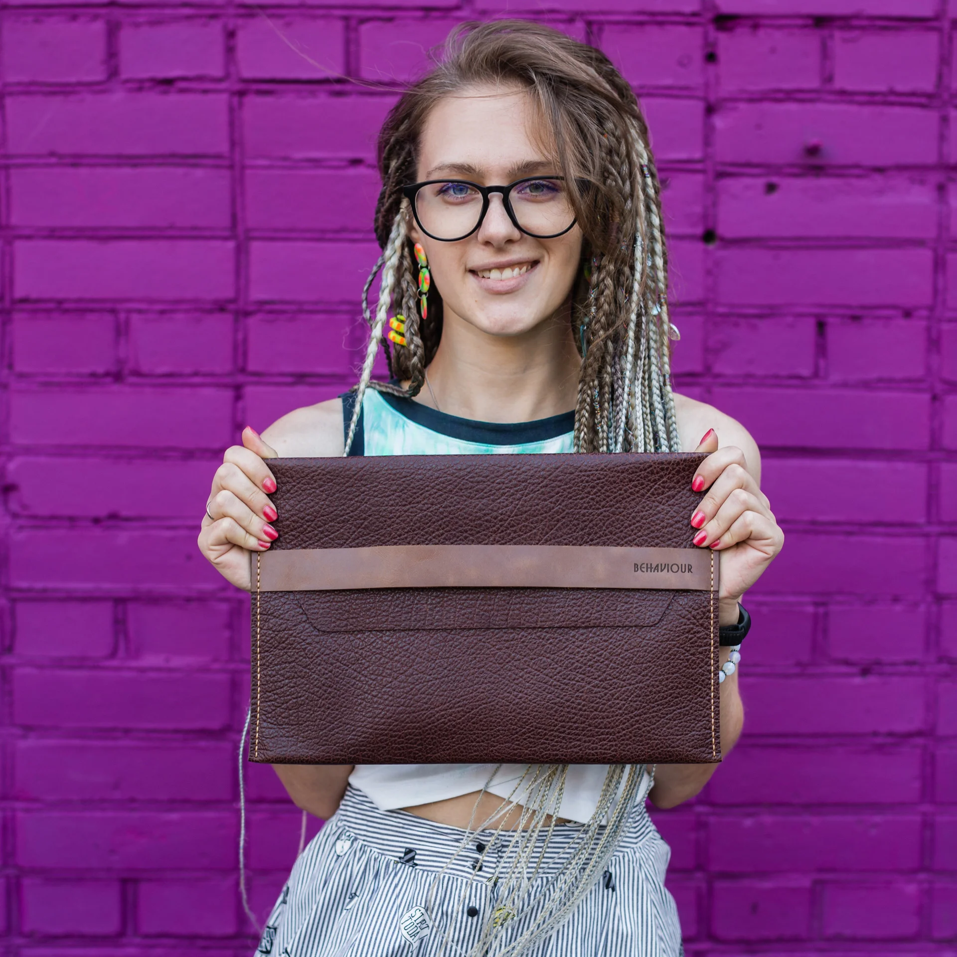 Кожаный чехол для ноутбука 13 14 15 дюймов ручной работы - миниатюра 2