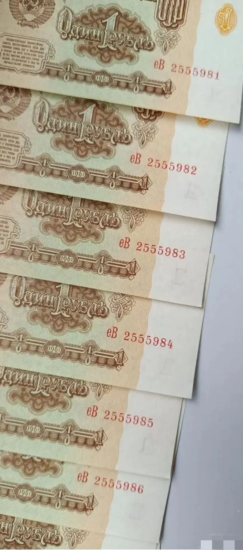 Банкноты 1 рубль 1961 пресс СССР - изображение 1