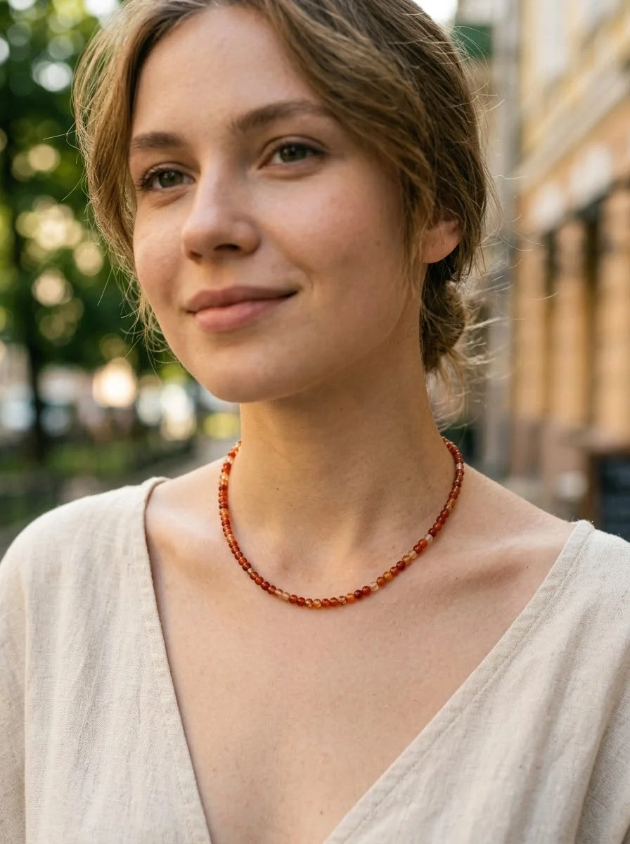 Чокер натуральный камень сердолик - миниатюра 14