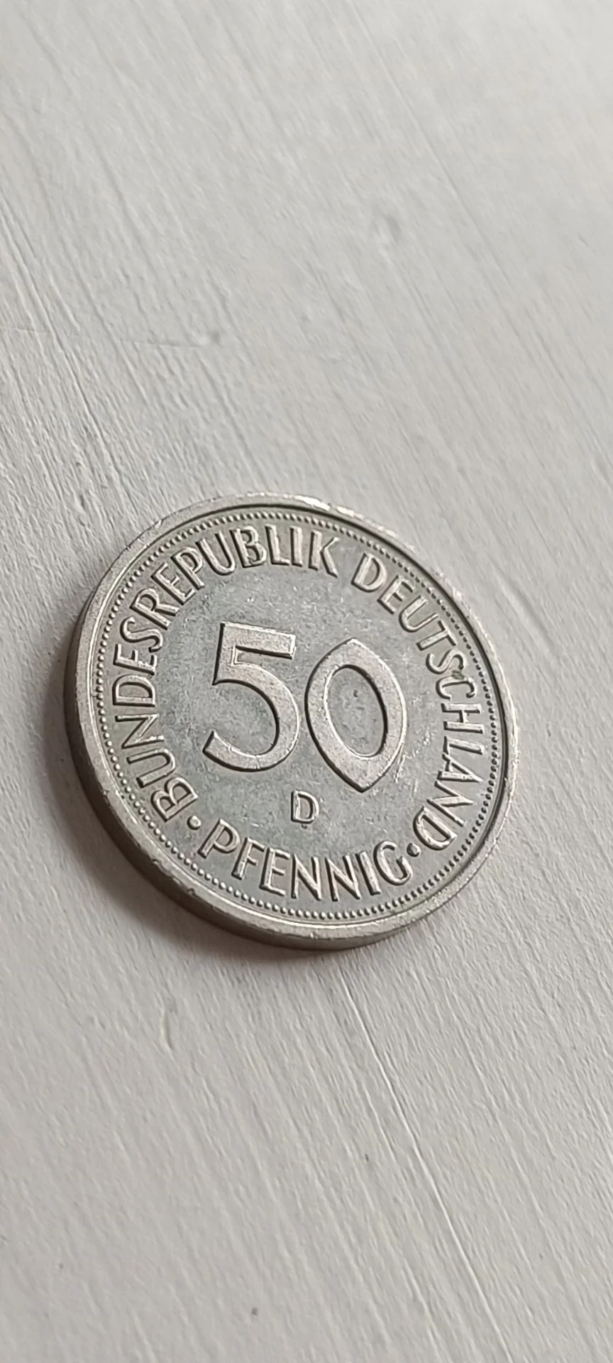 Монета 50 пфеннигов 1990 Германия - изображение 1