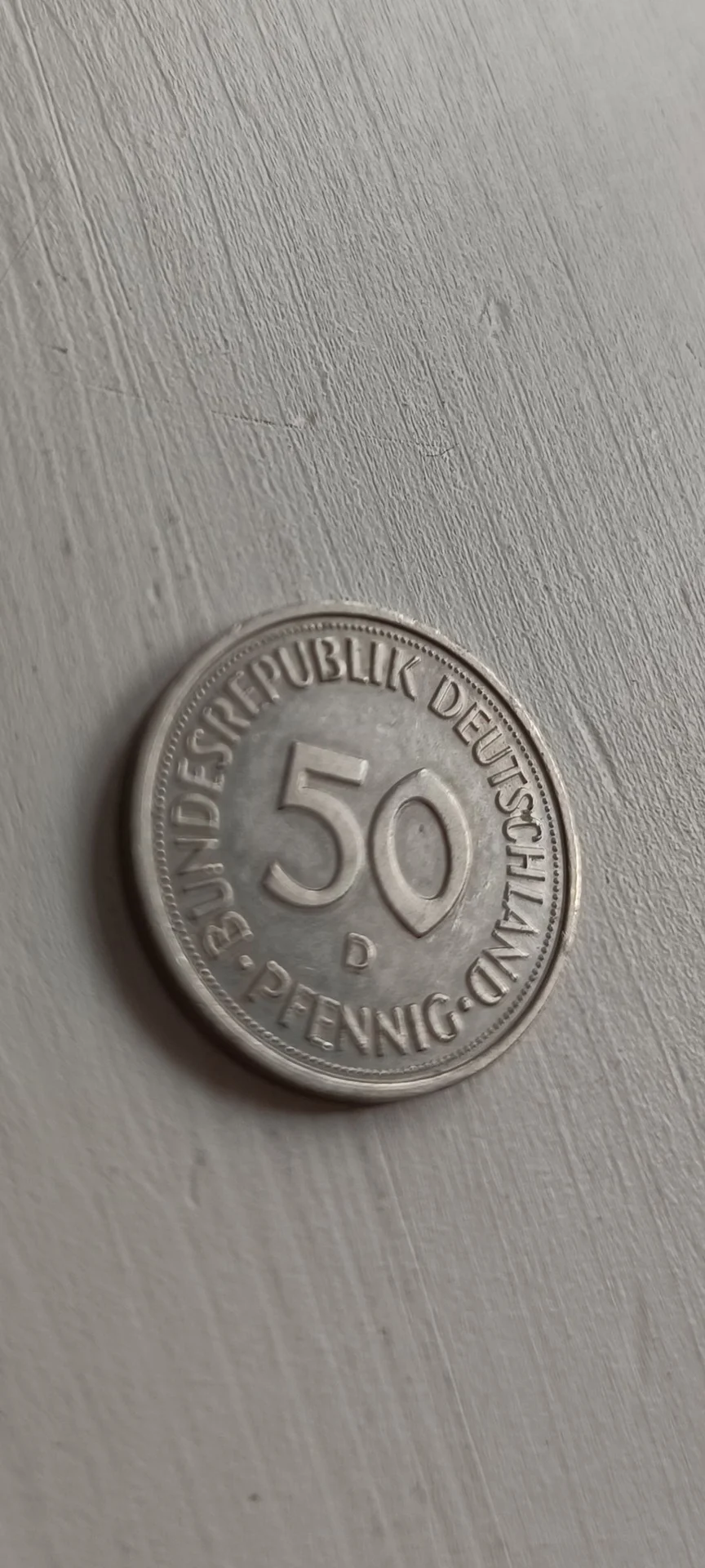 Монета 50 пфеннигов 1990 Германия - миниатюра 4
