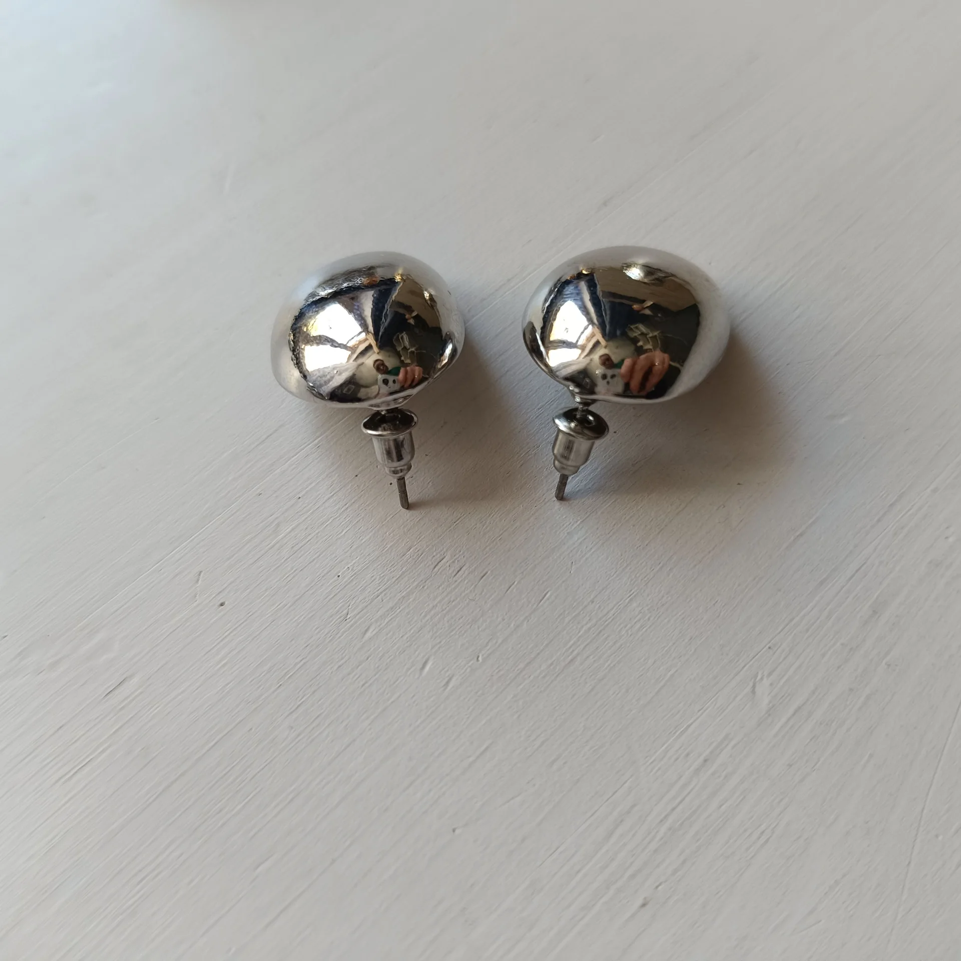 Серьги новые металлические капли - миниатюра 3