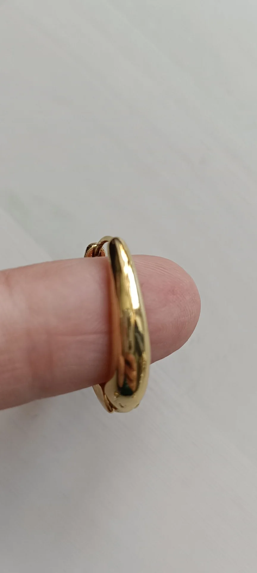 Сережки подковы бижутерия золотоые - миниатюра 6