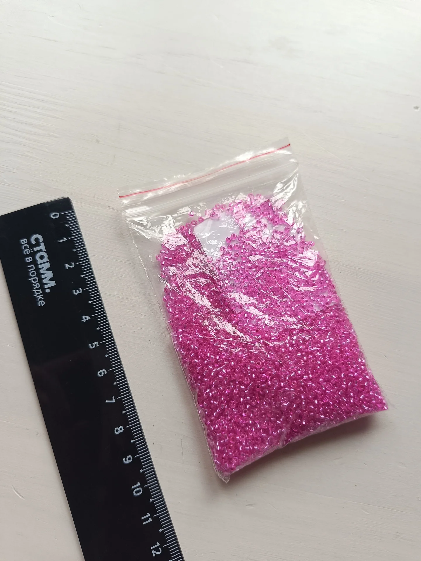 Бисер розовый - миниатюра 3