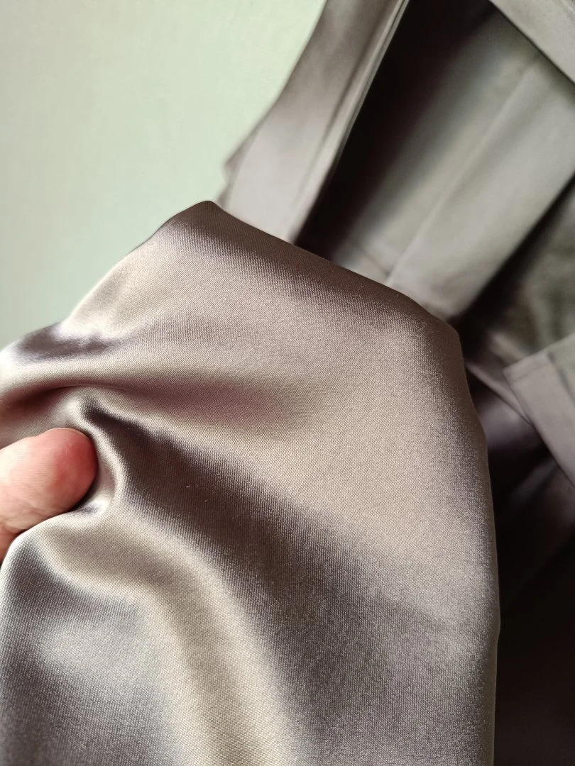 Платье вечернее плотное атласное с баской женское Турция - миниатюра 9