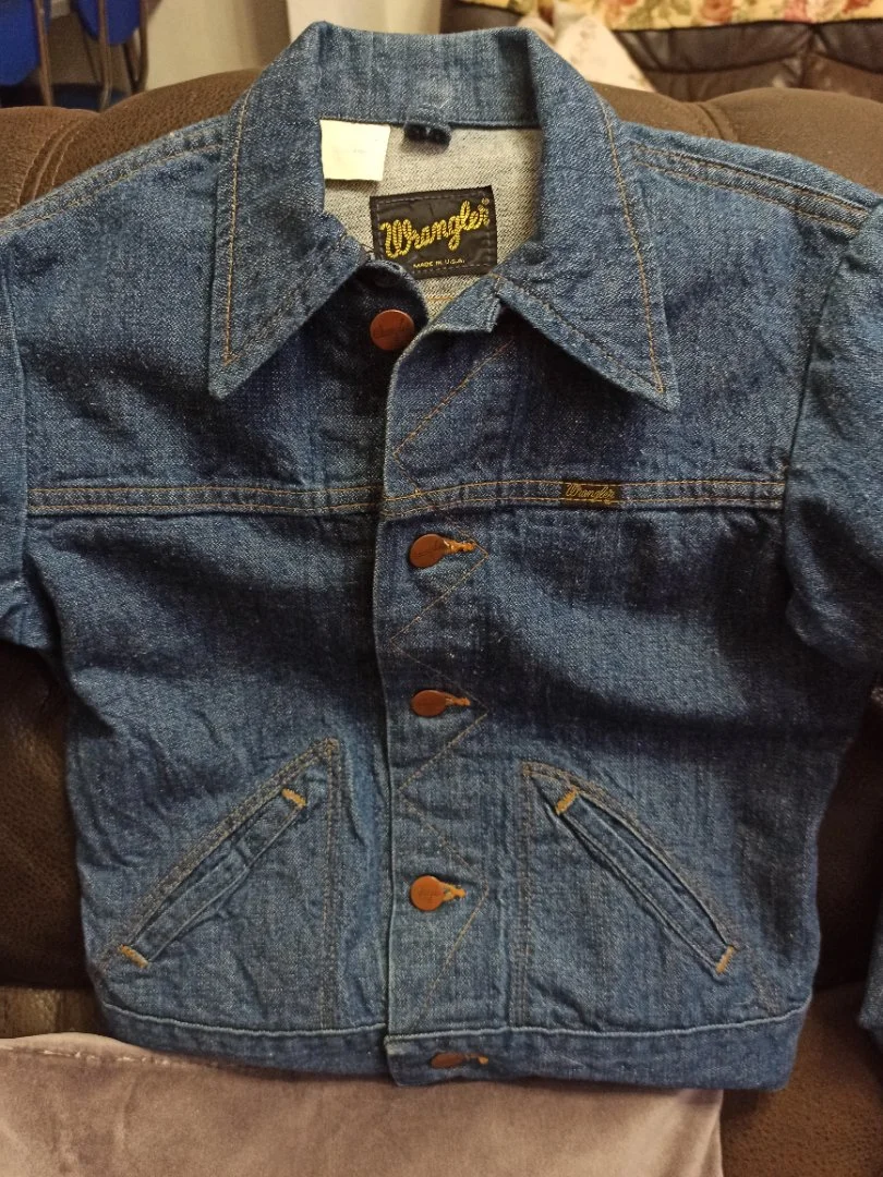 детская джиинсовая куртка wrangler винтаж - миниатюра 4