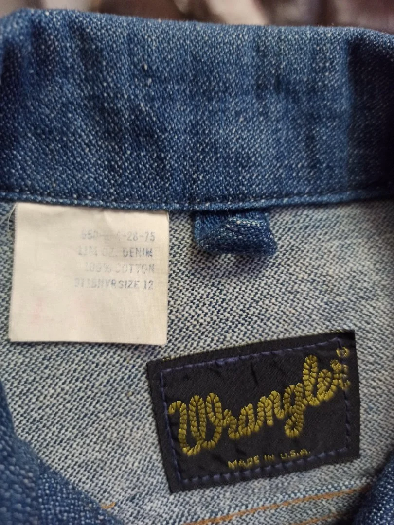 детская джиинсовая куртка wrangler винтаж - миниатюра 5
